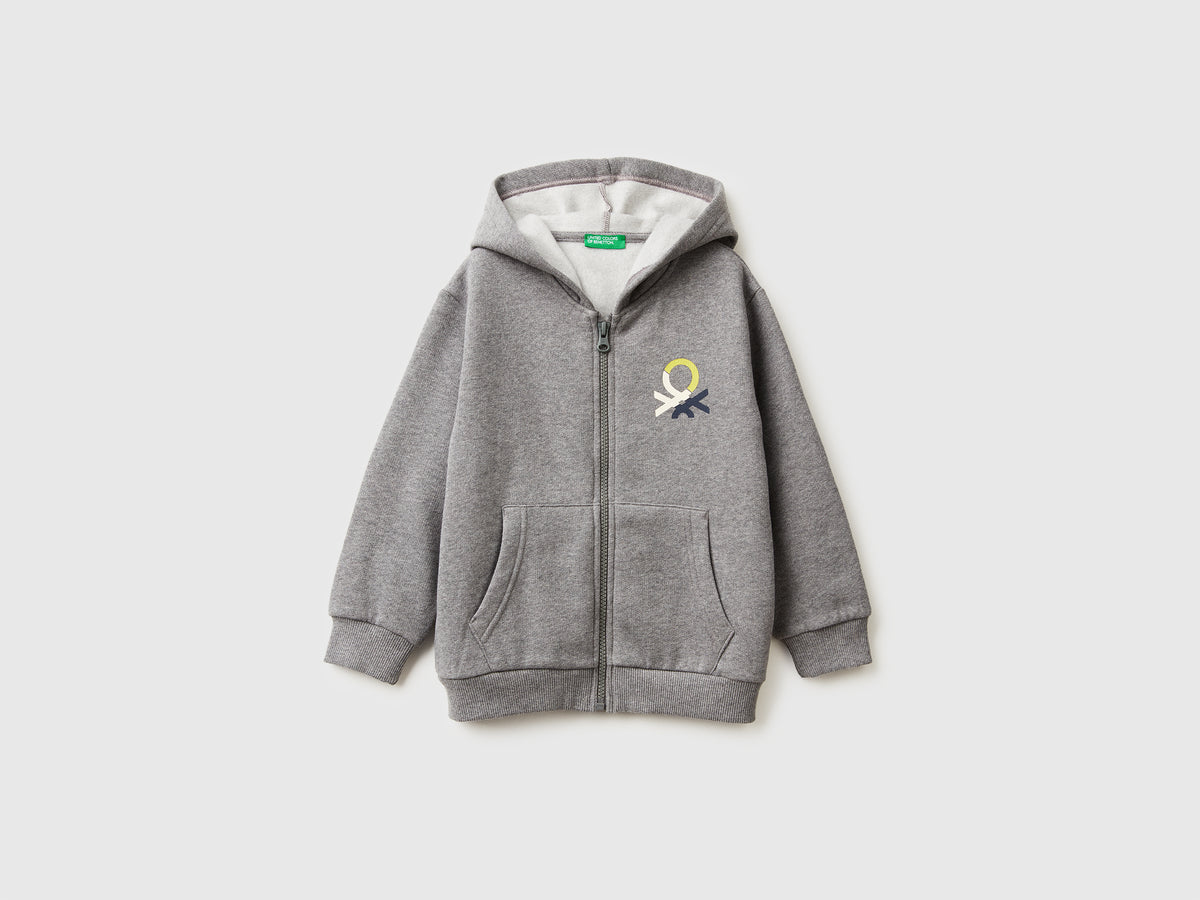 Felpa con cappuccio e zip