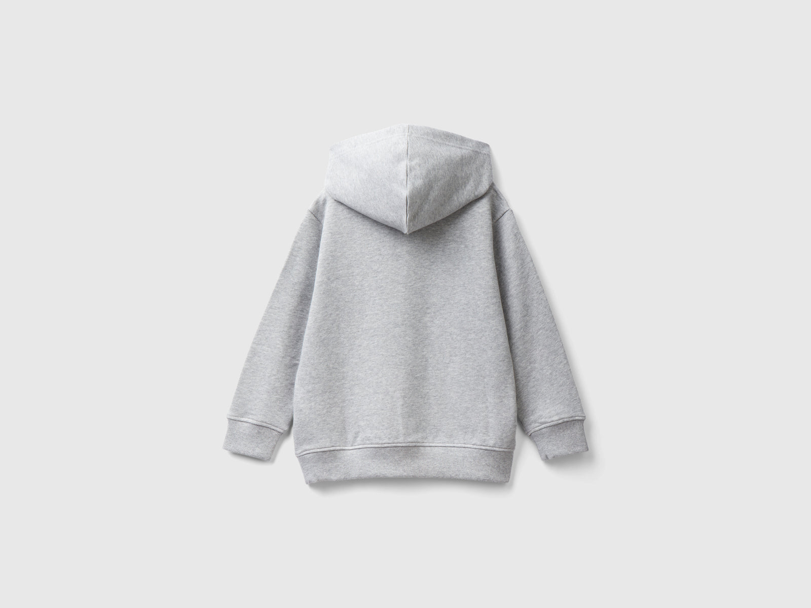 Felpa con cappuccio e logo da bambino grigio chiaro 2 | Benetton Outlet