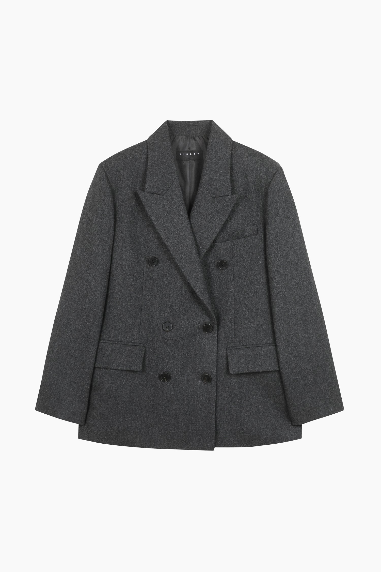 Blazer in misto lana da donna grigio scuro | Sisley Outlet