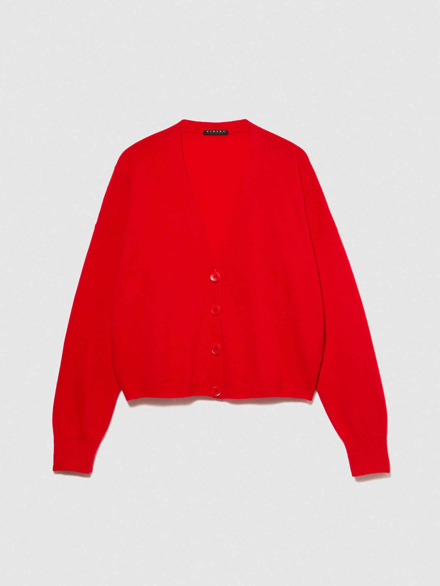 Cardigan cropped da donna rosso | Sisley Outlet