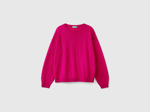 Maglia con scollo a barchetta in pura lana Merino