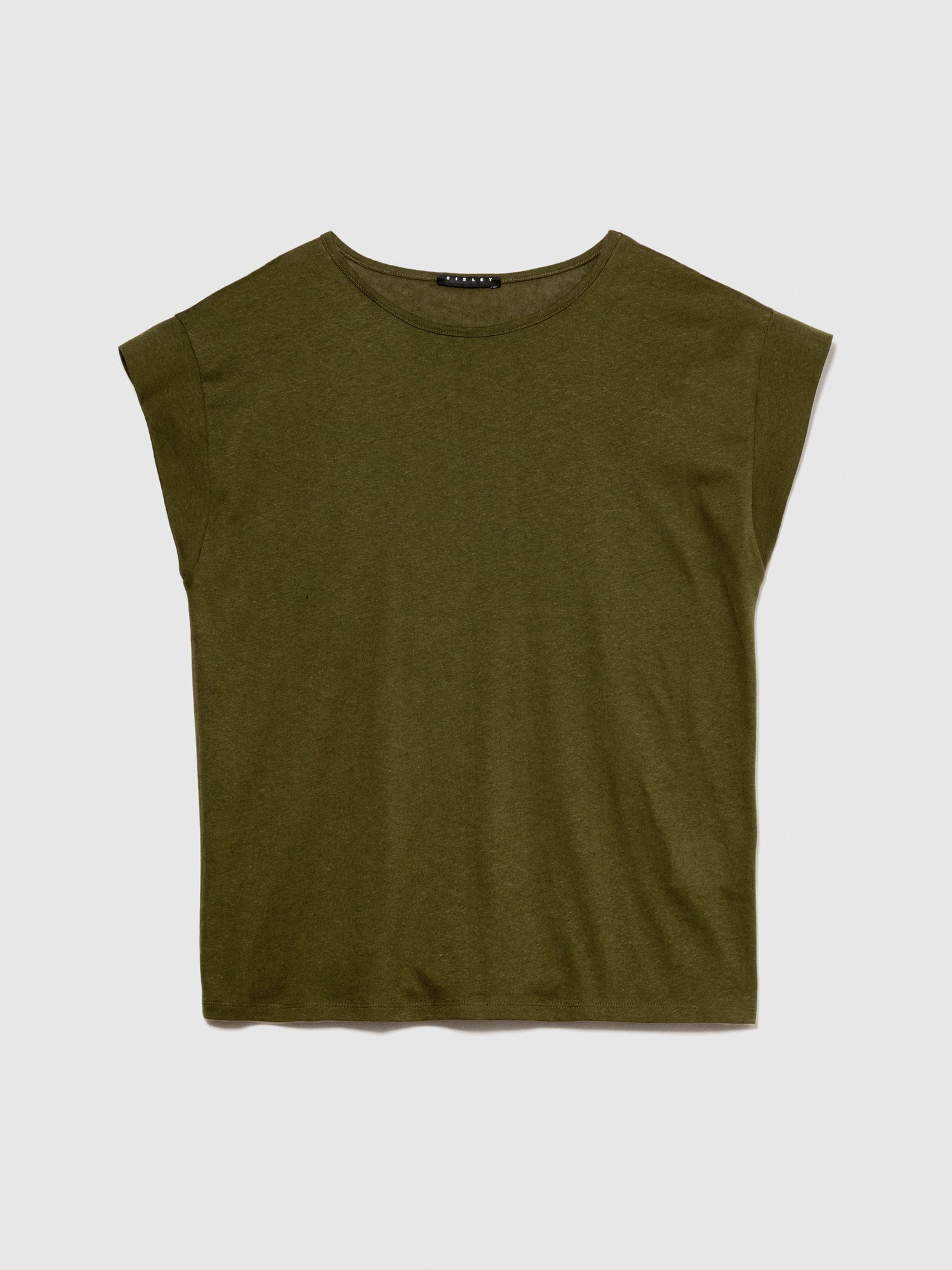 T-shirt fiammata da donna verde oliva | Sisley Outlet
