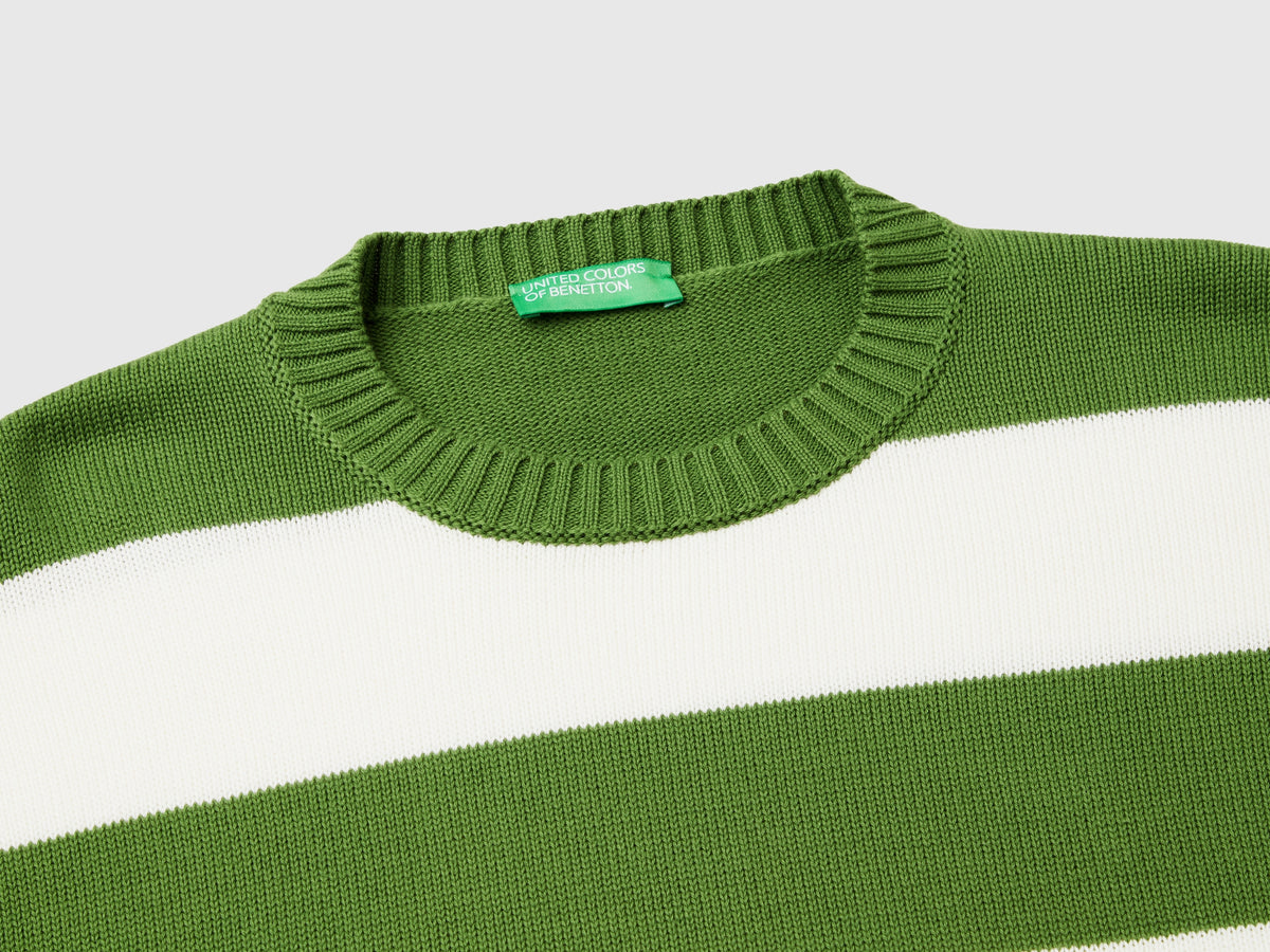 Maglia a righe in cotone tricot