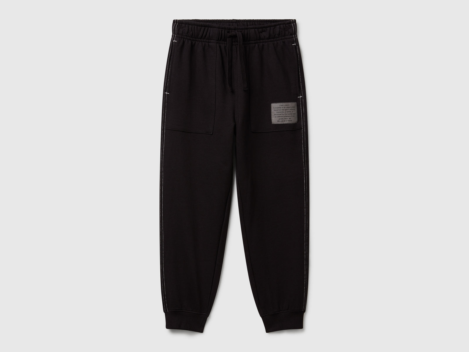 Joggers in puro cotone da bambino nero | Benetton Outlet