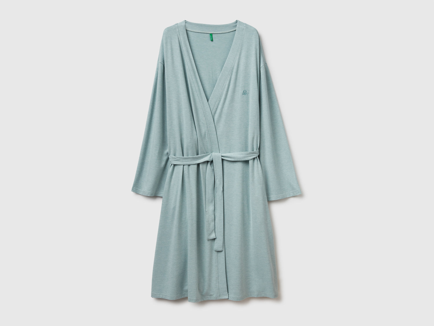Vestaglia in misto viscosa stretch da donna verde acqua | Benetton Outlet