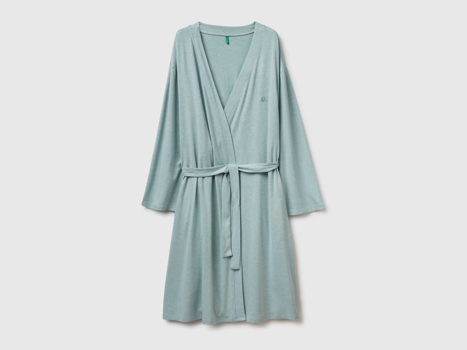 Vestaglia in misto viscosa stretch da donna verde acqua | Benetton Outlet