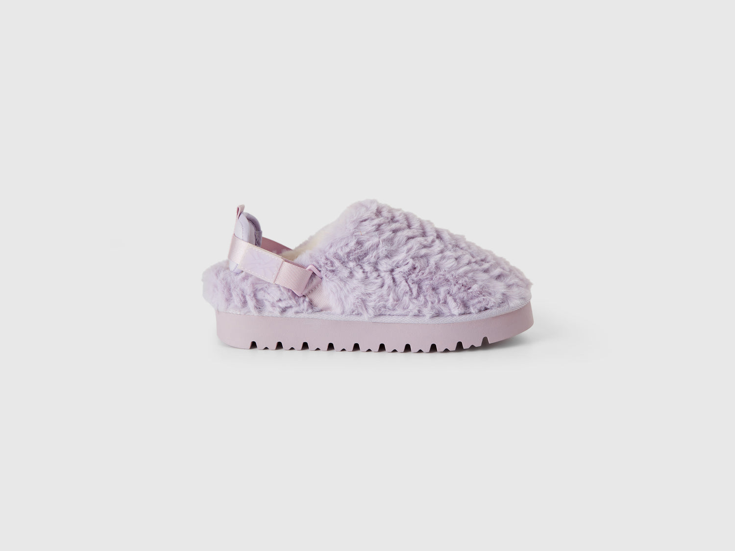 Sabot in pelliccia sintetica da donna lilla | Benetton Outlet