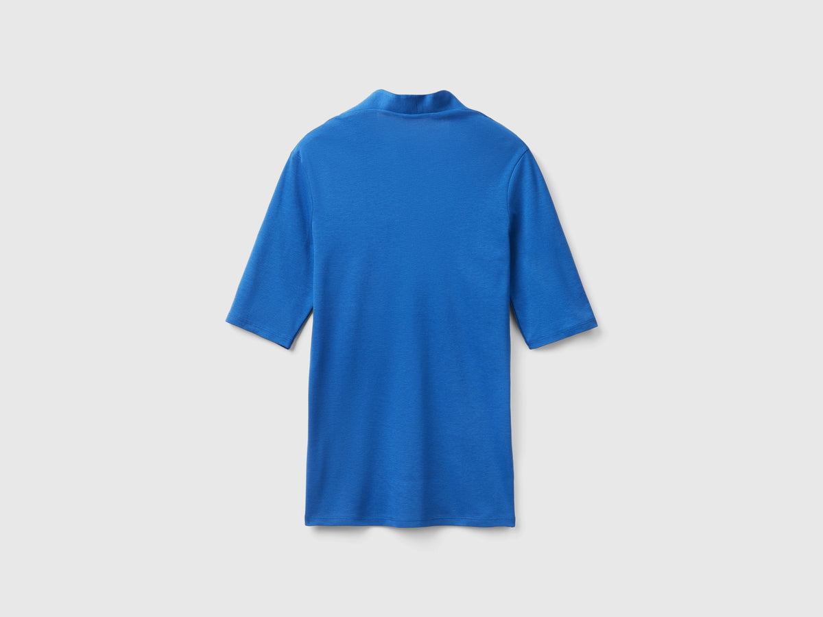 T-shirt slim fit in cotone a fibra lunga