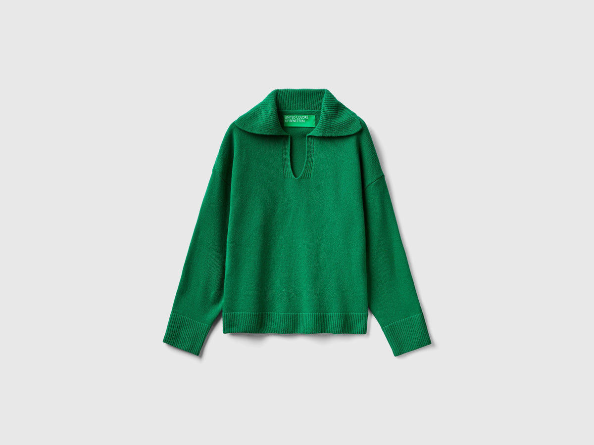 Maglia boxy fit con collo a polo