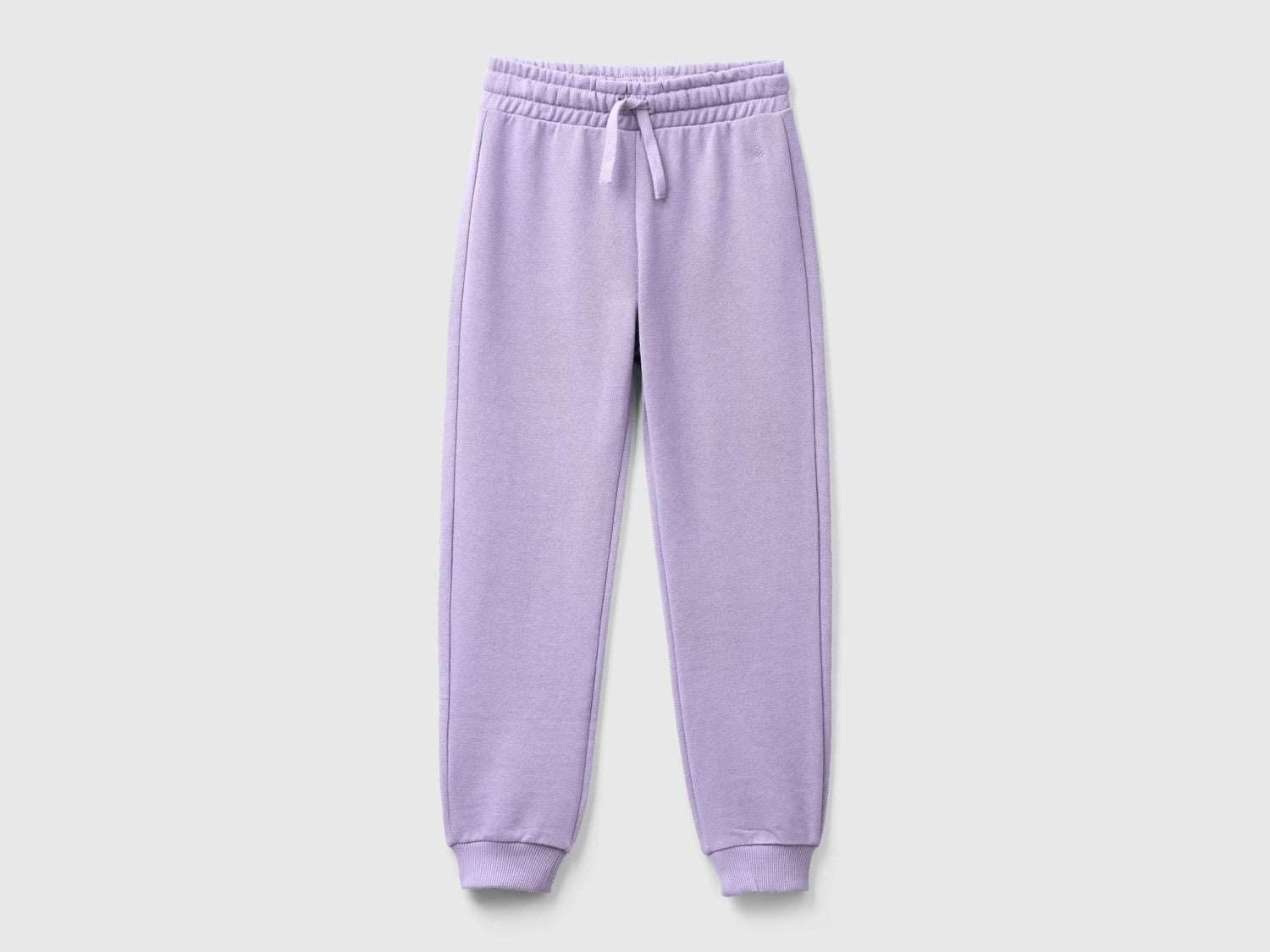 Pantaloni in felpa con logo da bambina lilla | Benetton Outlet