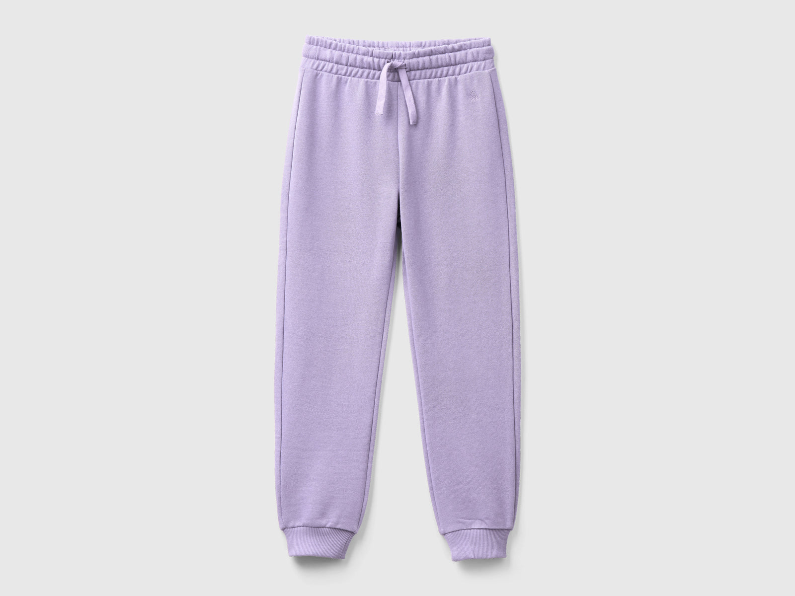 Pantaloni in felpa con logo da bambina lilla | Benetton Outlet