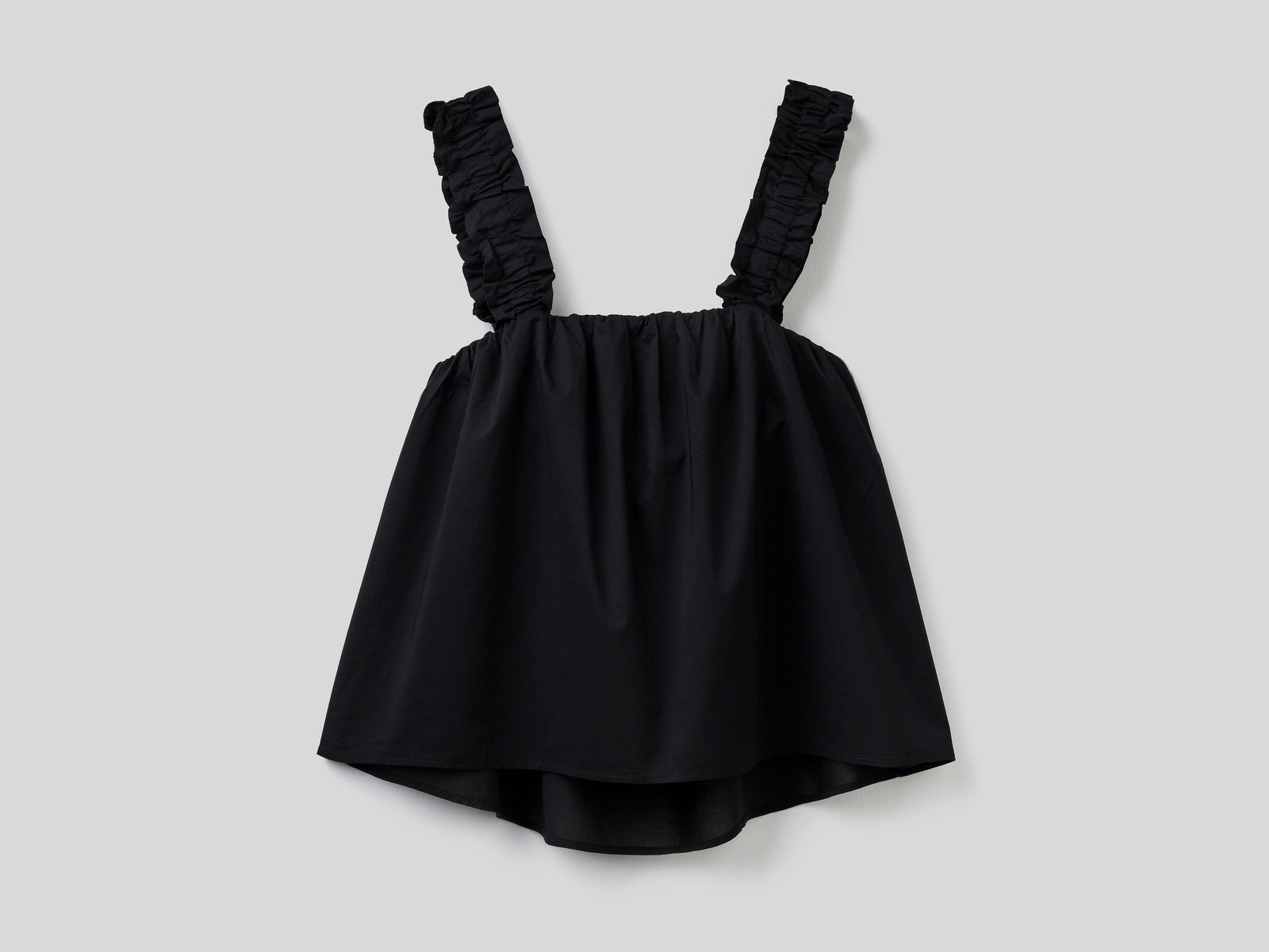 Top leggero in cotone da donna nero | Benetton Outlet
