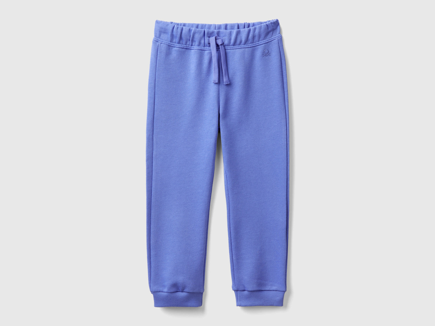 Pantaloni in felpa di cotone bio da bimba pervinca | Benetton Outlet