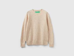 Maglia girocollo in misto lana