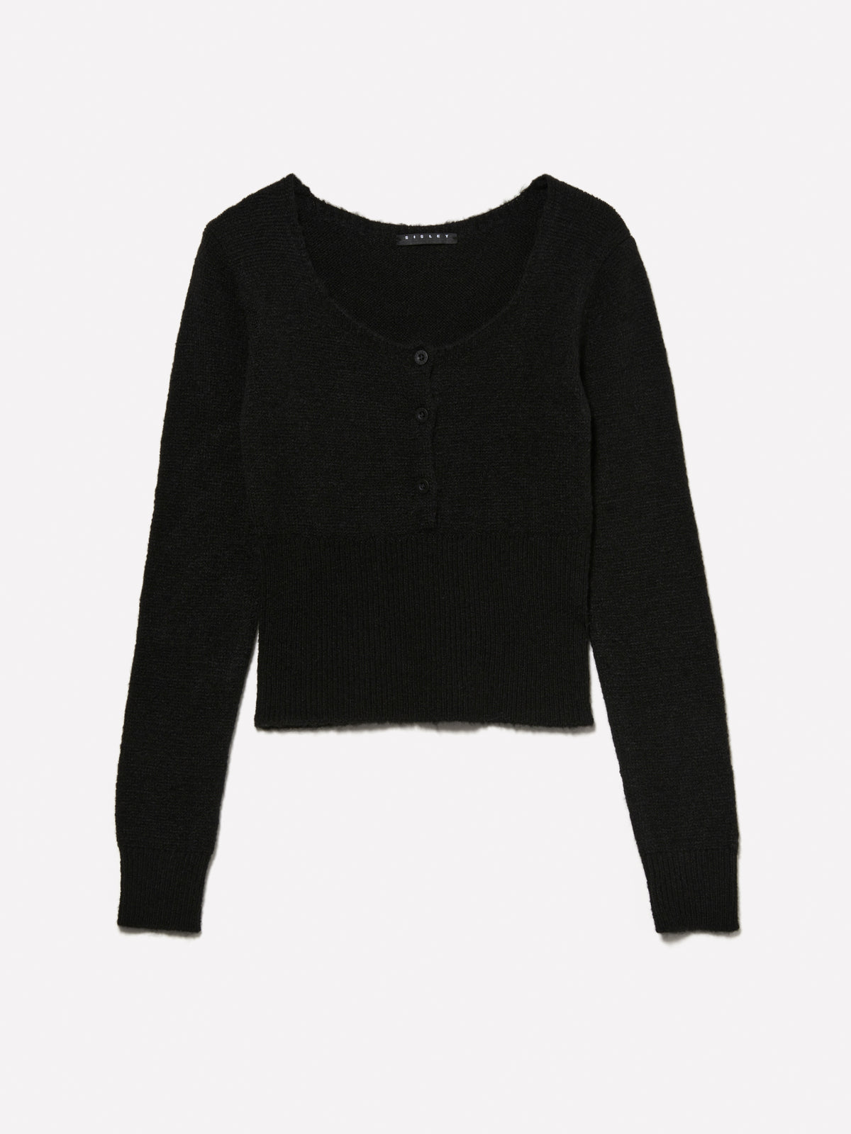 Maglia cropped con bottoncini