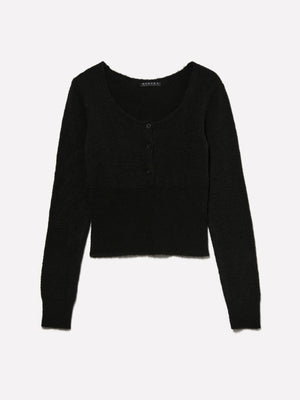 Maglia cropped con bottoncini