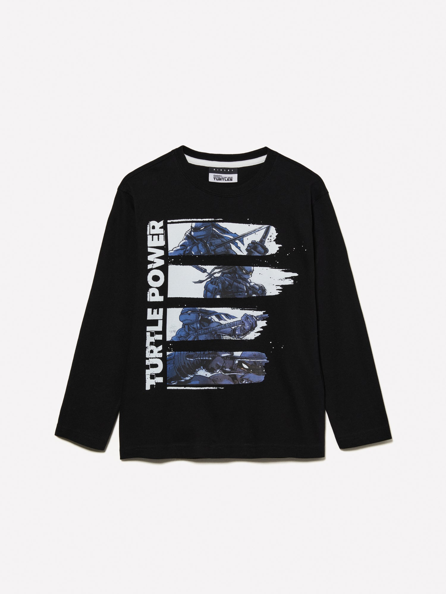T-shirt con stampa Tartarughe Ninja da bambino nero | Sisley young Outlet