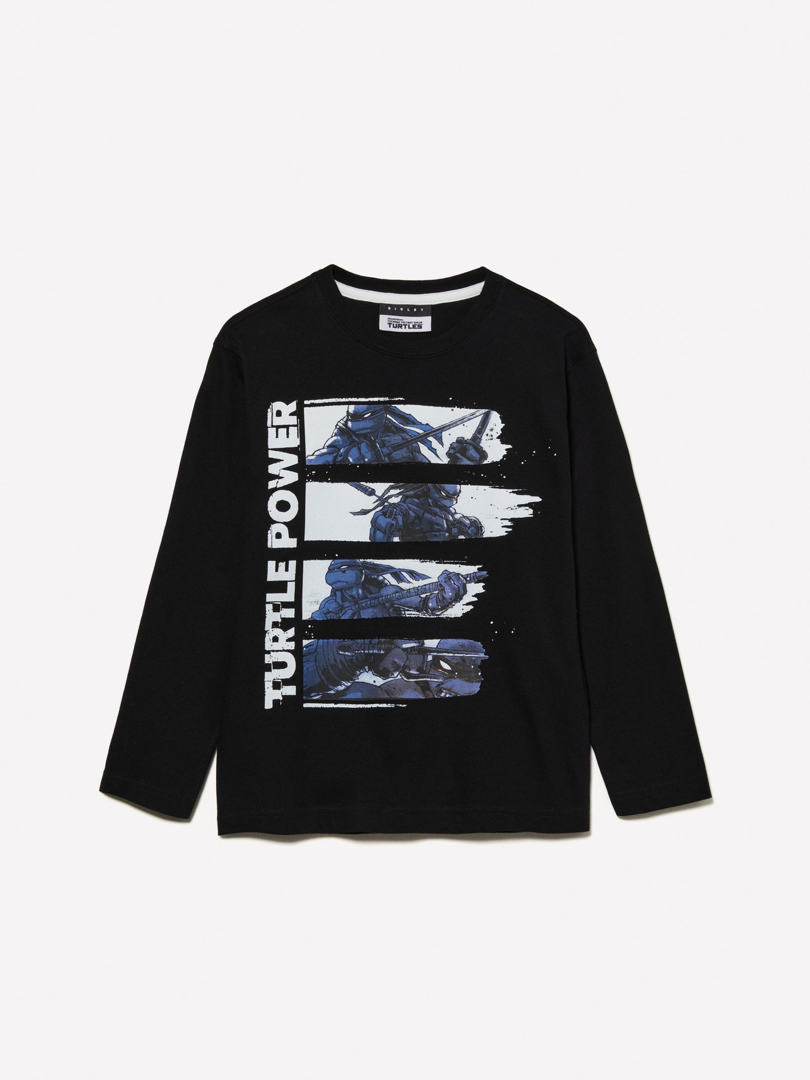 T-shirt con stampa Tartarughe Ninja da bambino nero | Sisley young Outlet