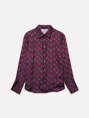 Camicia blush in satin stampato