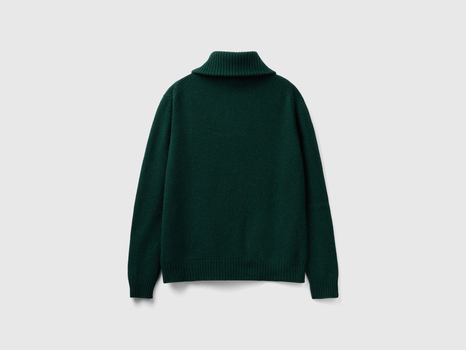 Maglia in pura lana Shetland da uomo verde scuro 2 | Benetton Outlet
