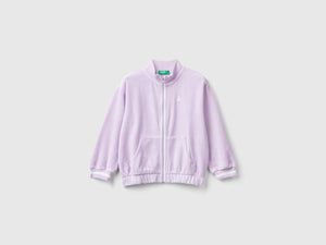 Felpa in ciniglia con zip