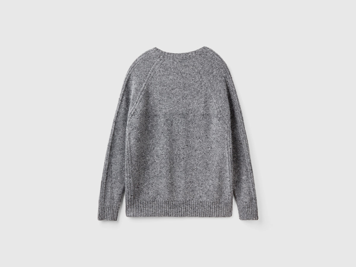 Maglia girocollo in misto lana