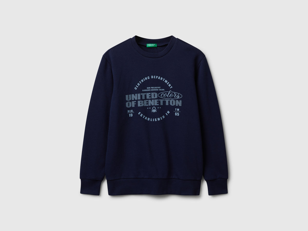 Felpa con logo in cotone