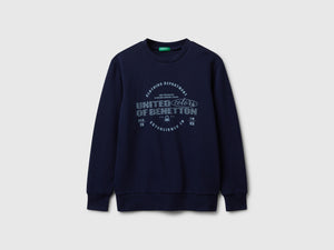 Felpa con logo in cotone
