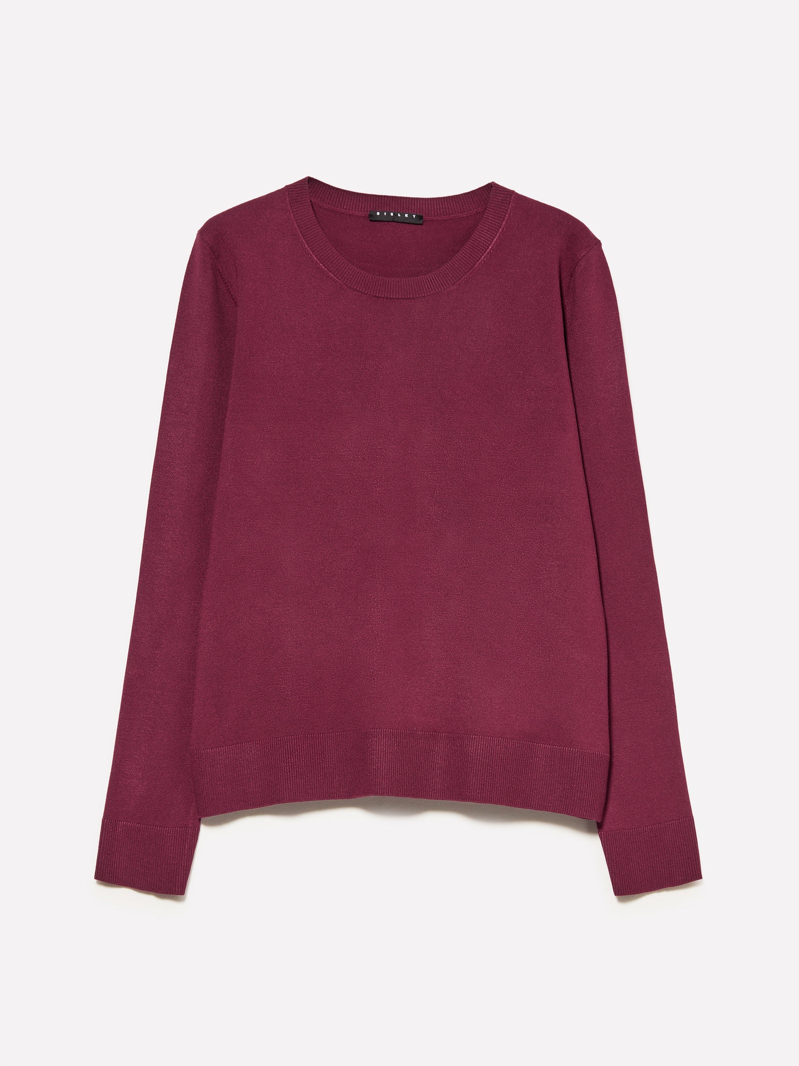 Maglia girocollo da donna bordeaux | Sisley Outlet