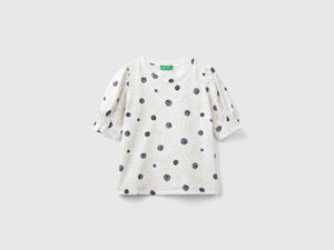 T-shirt in cotone bio con stampa fiori