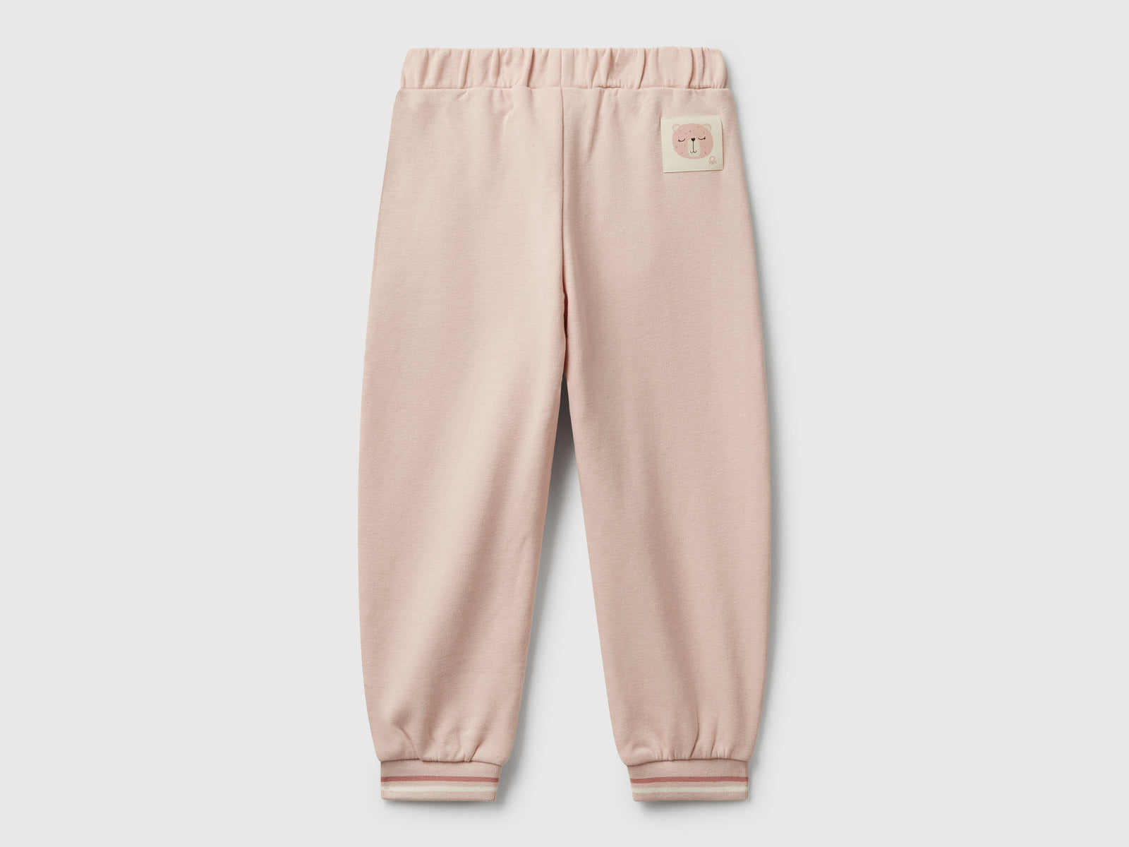 Joggers con fiocco da bimba rosa tenue 2 | Benetton Outlet