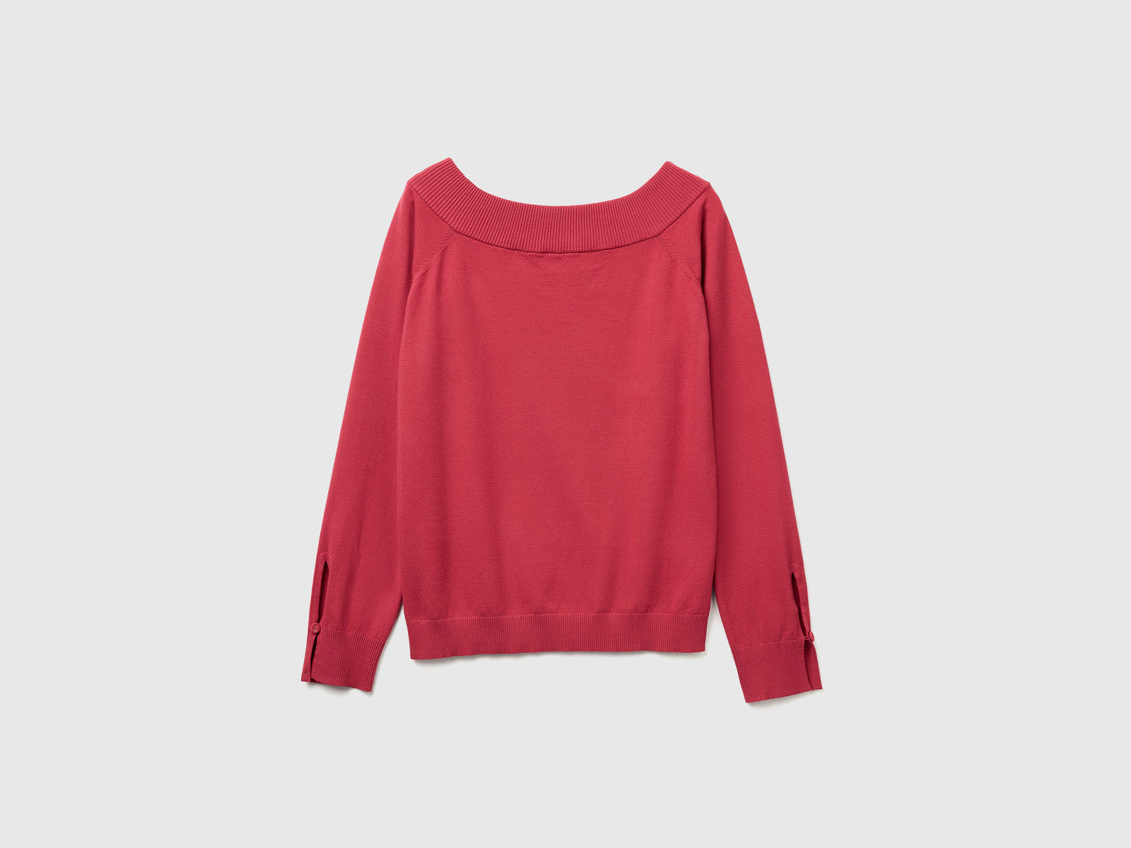 Maglia con scollo bardot da donna fragola | Benetton Outlet