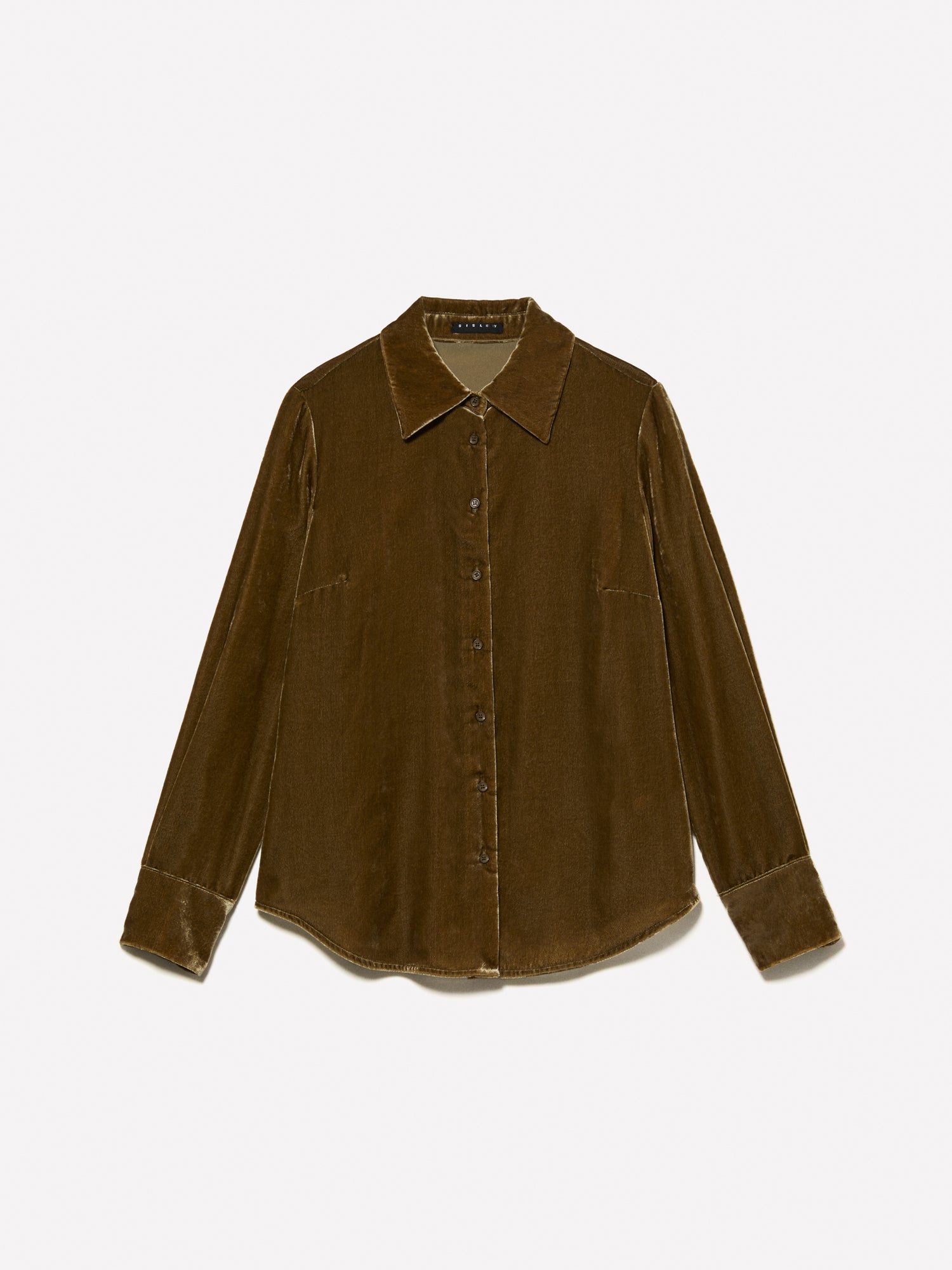 Camicia verde in velluto da donna verde scuro | Sisley Outlet