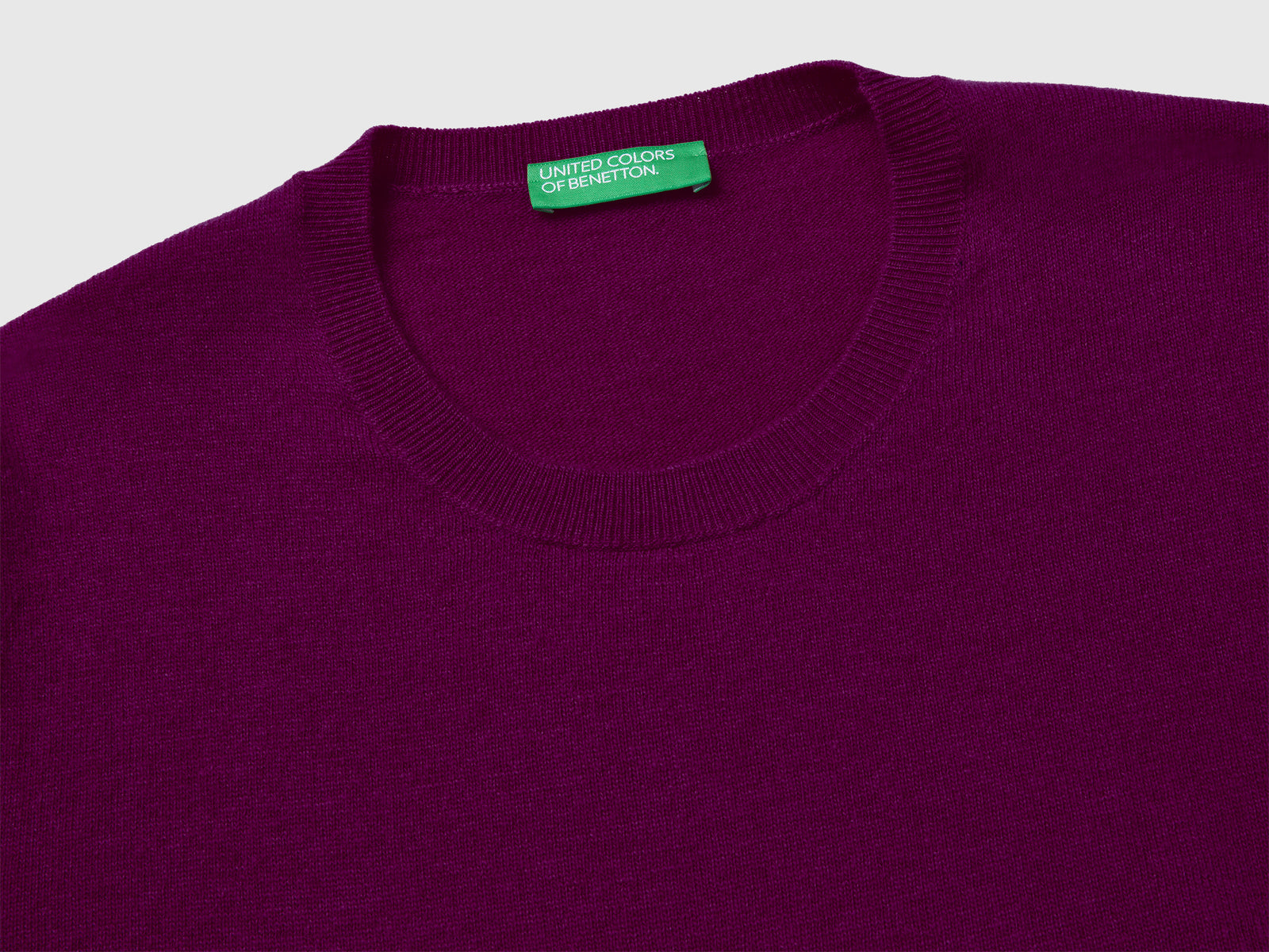 Maglia relaxed fit in pura lana Merino da donna prugna 3 | Benetton Outlet