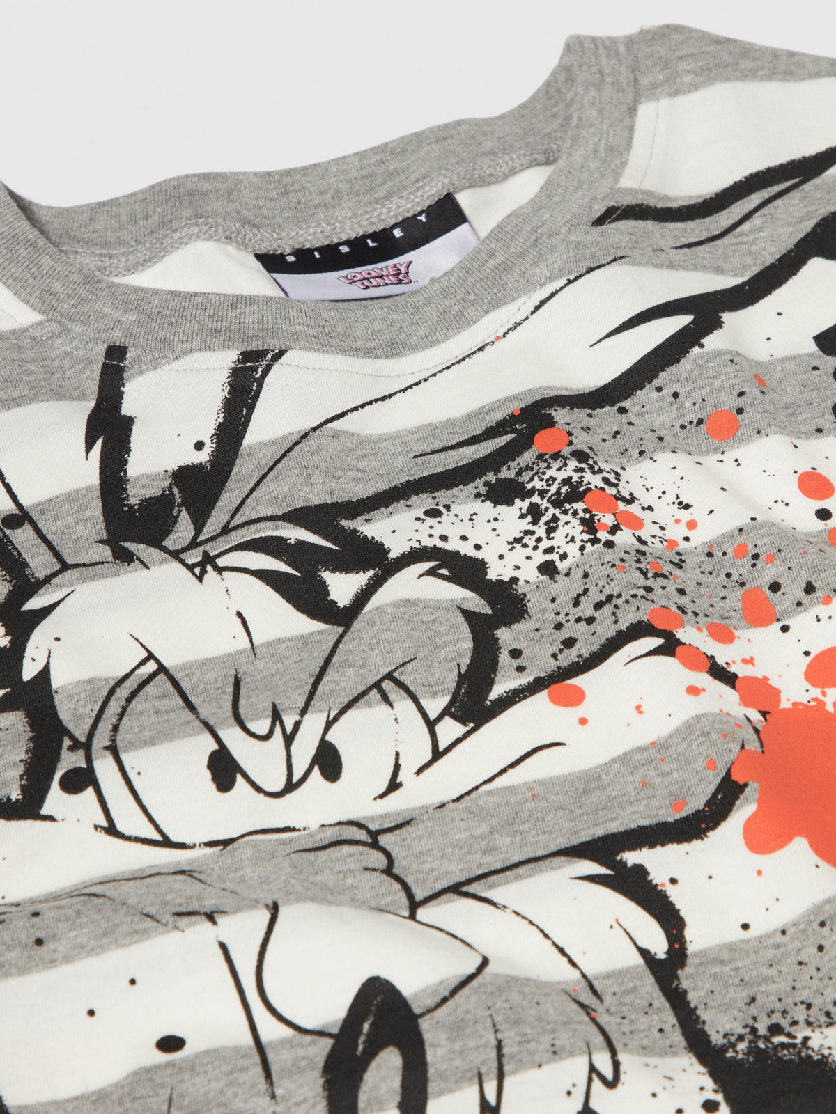 T-shirt a righe con stampa ©Looney Tunes