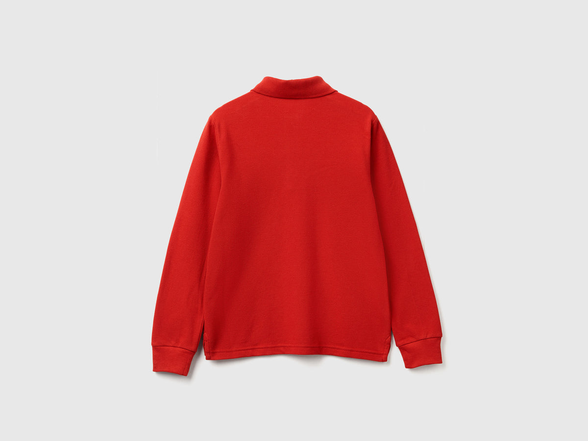 Polo manica lunga cotone