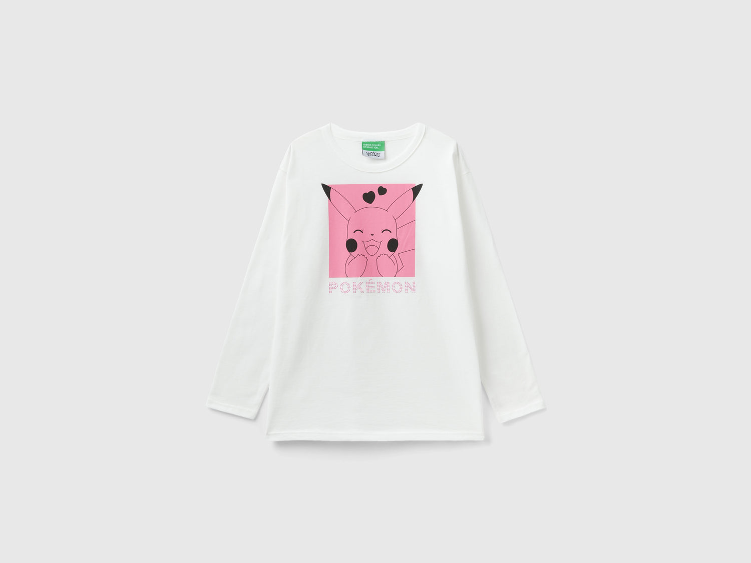 T-shirt Pokémon in caldo cotone da bambina bianco | Benetton Outlet