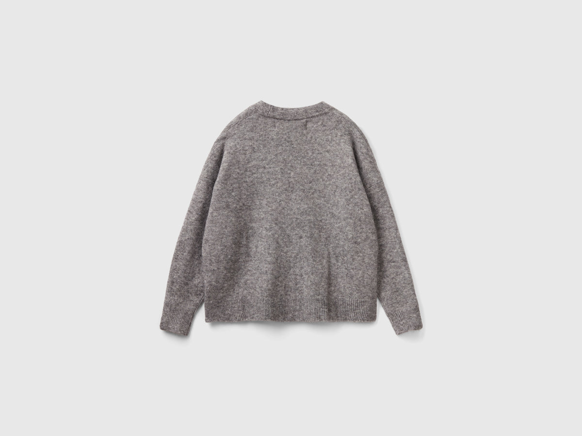 Cardigan over in filato riciclato