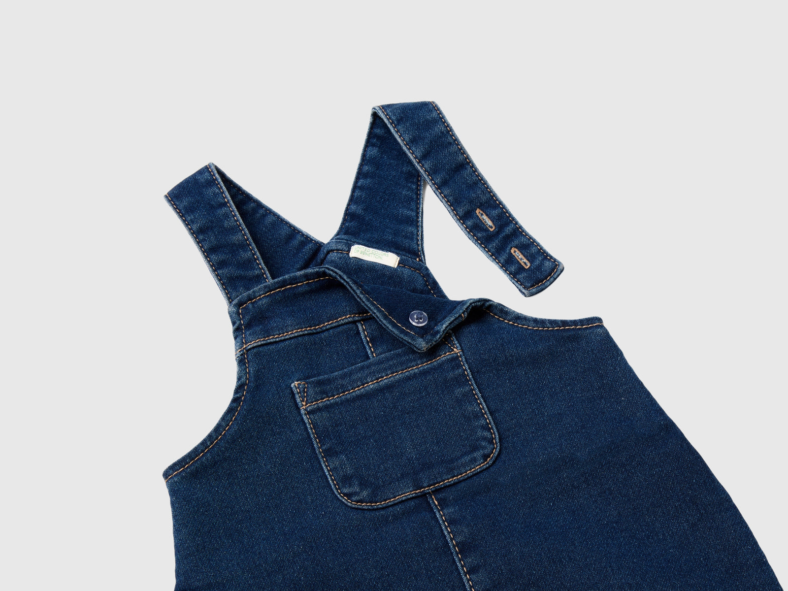Salopette effetto denim baggy fit da neonato blu 3 | Benetton Outlet
