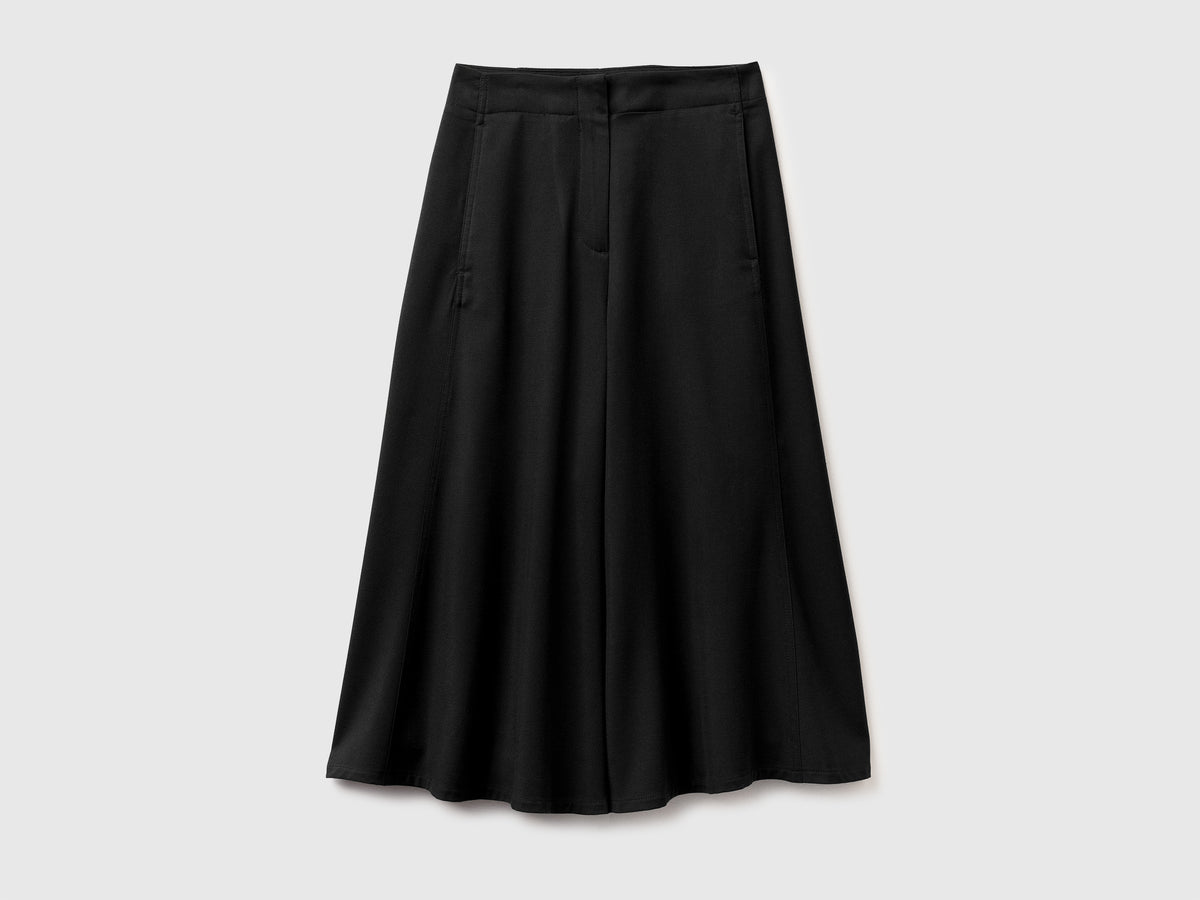Pantaloni ampi cropped
