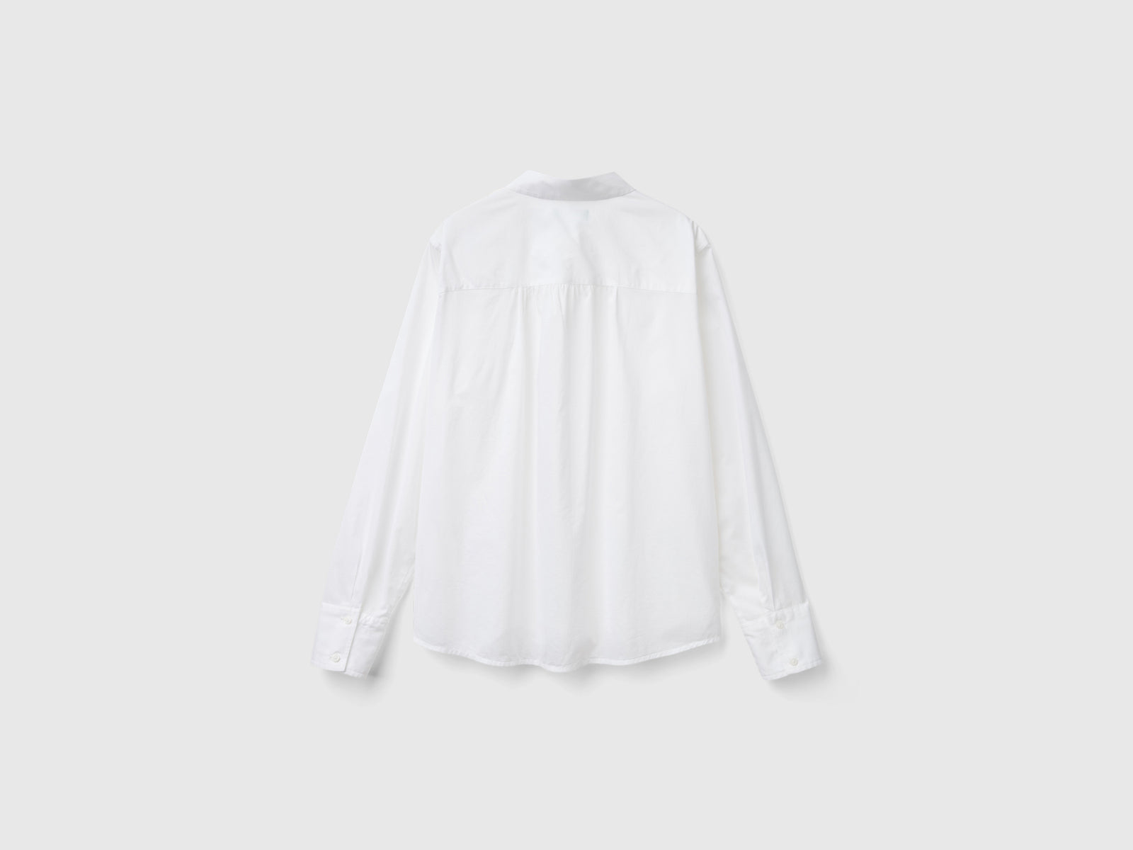 Regular fit shirt in lightweight cotton da donna bianco 2 | Benetton Outlet