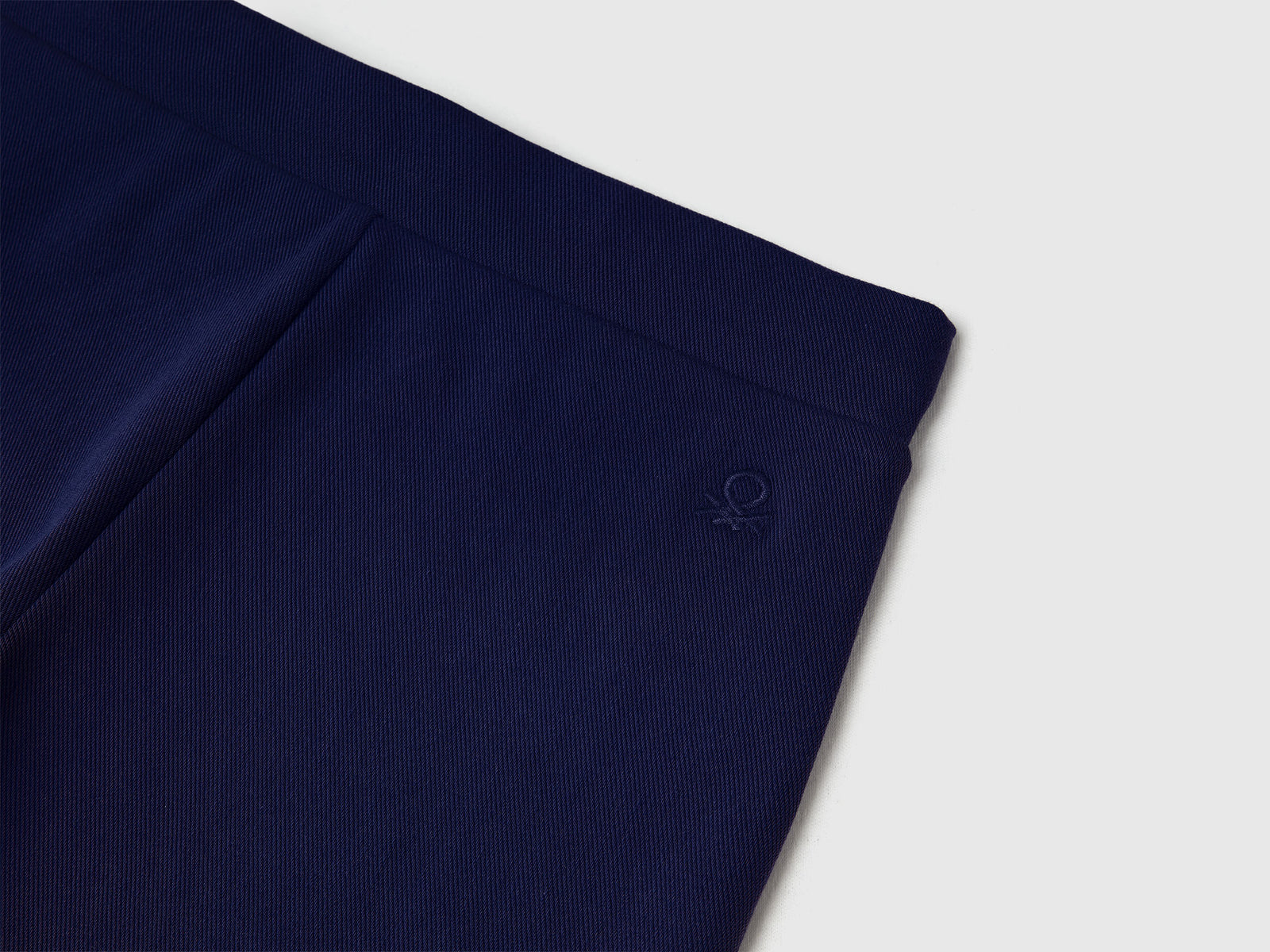 Pantaloni ampi in cotone stretch da bambina blu scuro 3 | Benetton Outlet