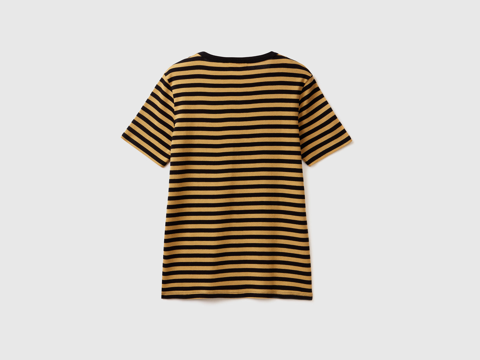 T-shirt girocollo a righe da donna giallo 2 | Benetton Outlet
