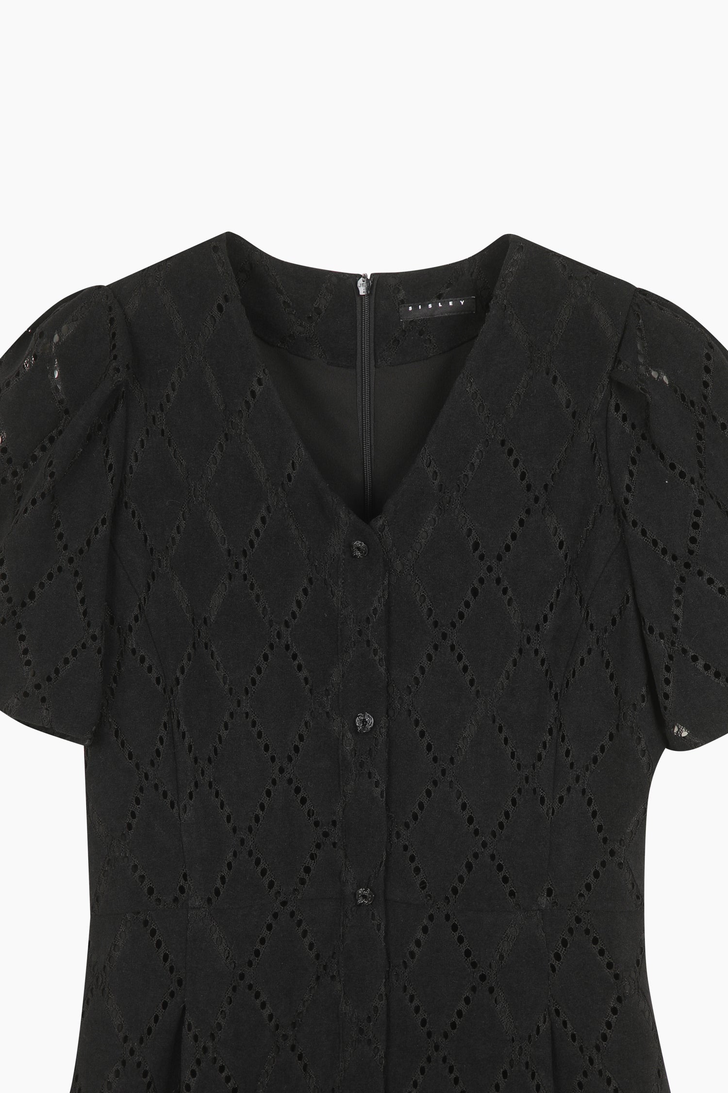 Vestito in pizzo sangallo da donna nero 3 | Sisley Outlet