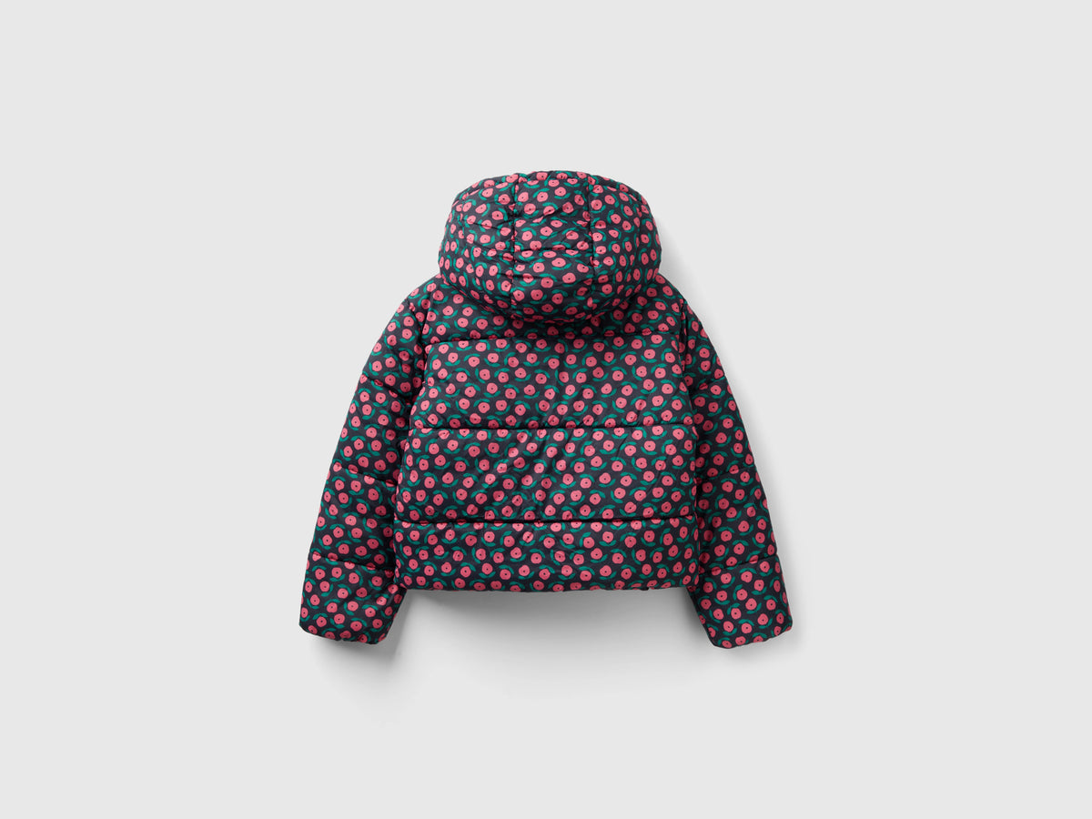 Piumino con stampa fiori