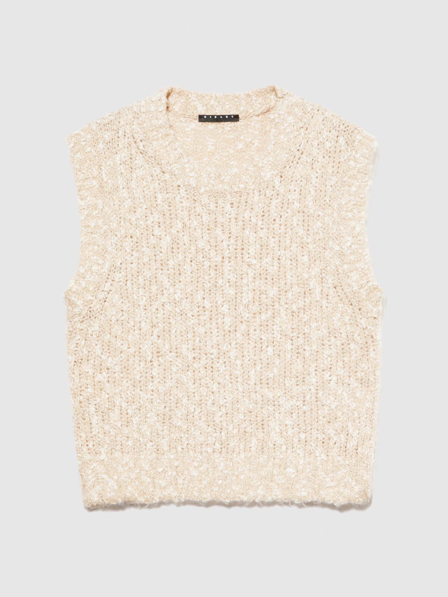Gilet bouclé da donna beige | Sisley Outlet