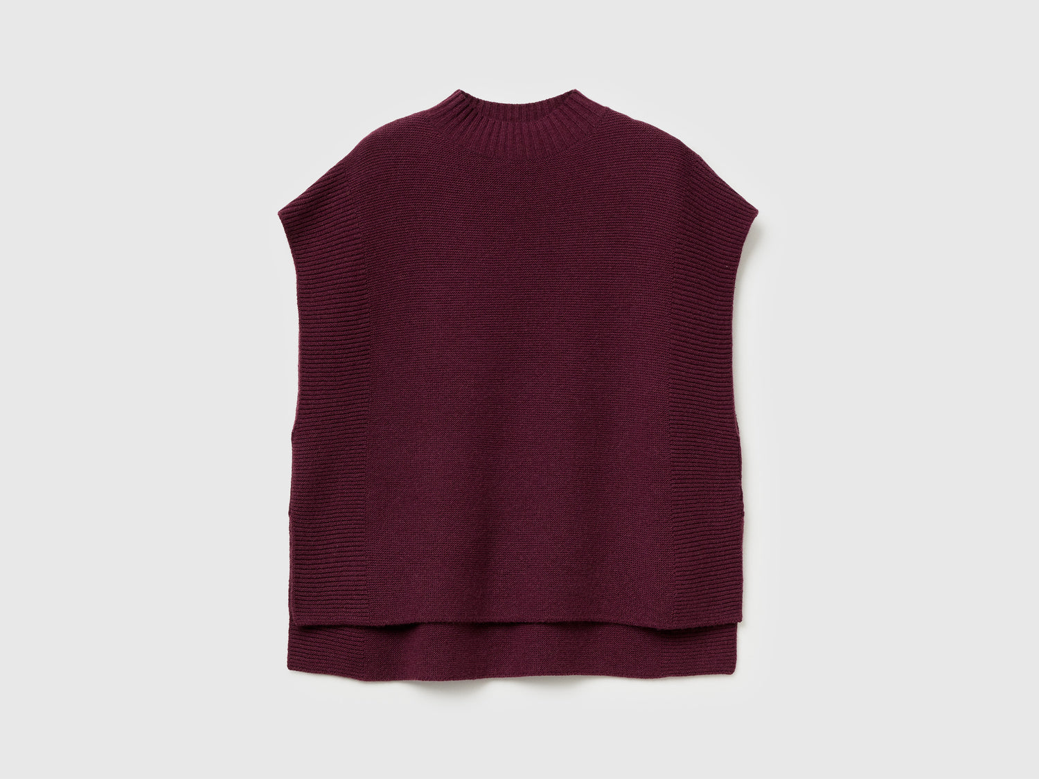 Gilet lupetto in misto lana da donna prugna | Benetton Outlet