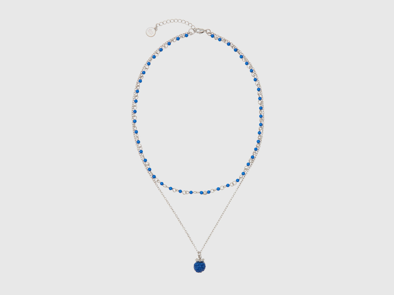 Collana doppio filo con pendente mora da donna blu | Benetton Outlet