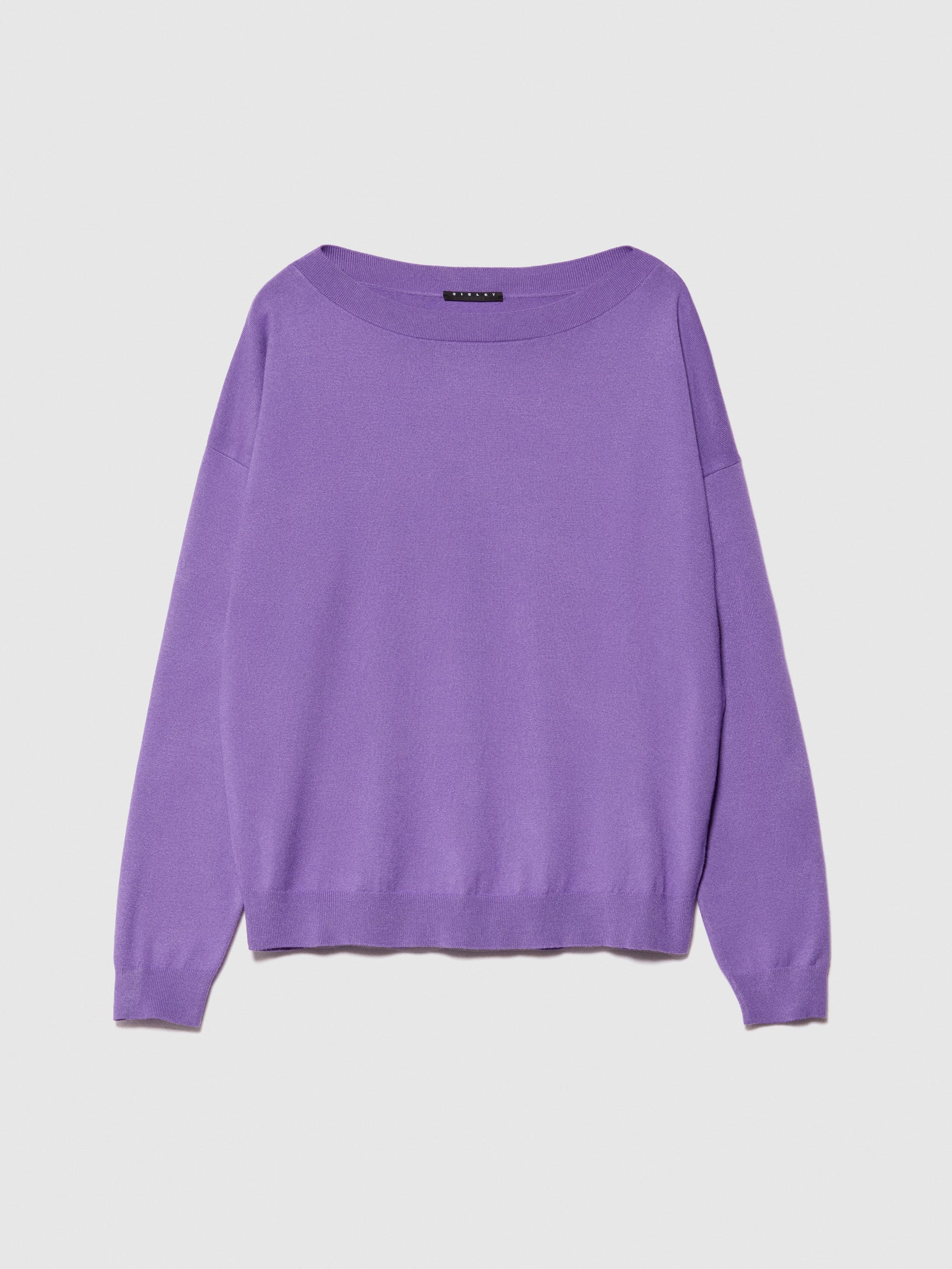 Maglia con scollo a barca da donna lilla | Sisley Outlet