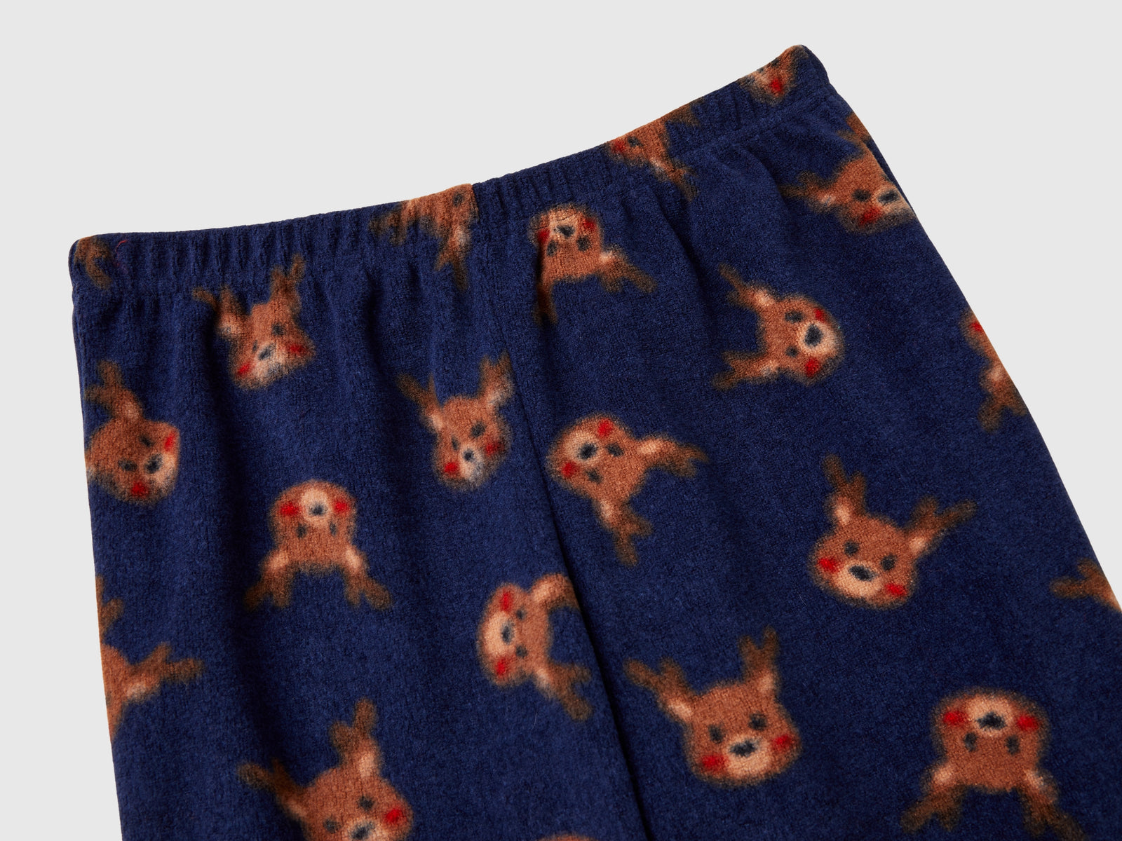 Pigiama con renne in pile da bambino blu scuro 3 | Benetton Outlet